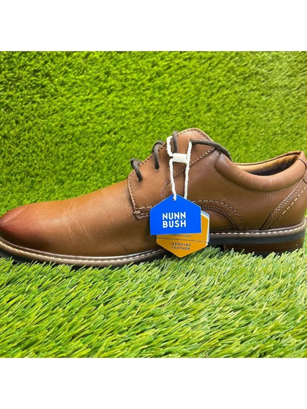 Nunn Bush Calderone Mens Size 9 Brown Casual Classic Plain Toe Oxford Shoes